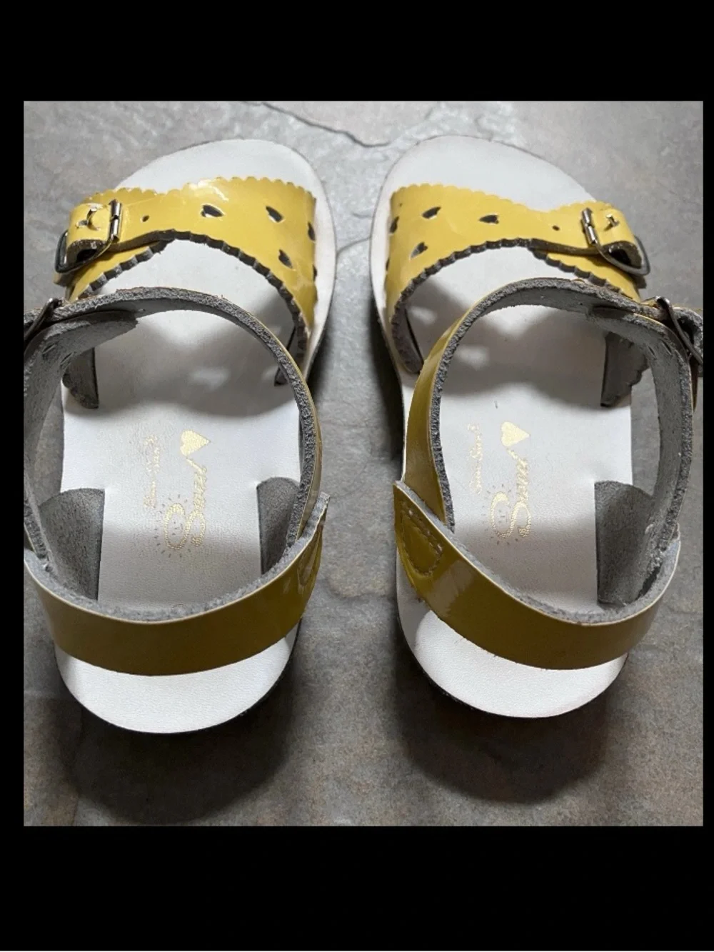 Salt Water Sweetheart Sandals Toddler Size 9 Shiny Yellow